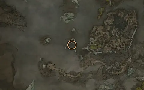 Map crop showing where Prisoner's Domain sits in Fallgrim