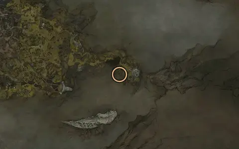 Map crop showing where Temple of Vatra sits in Fallgrim