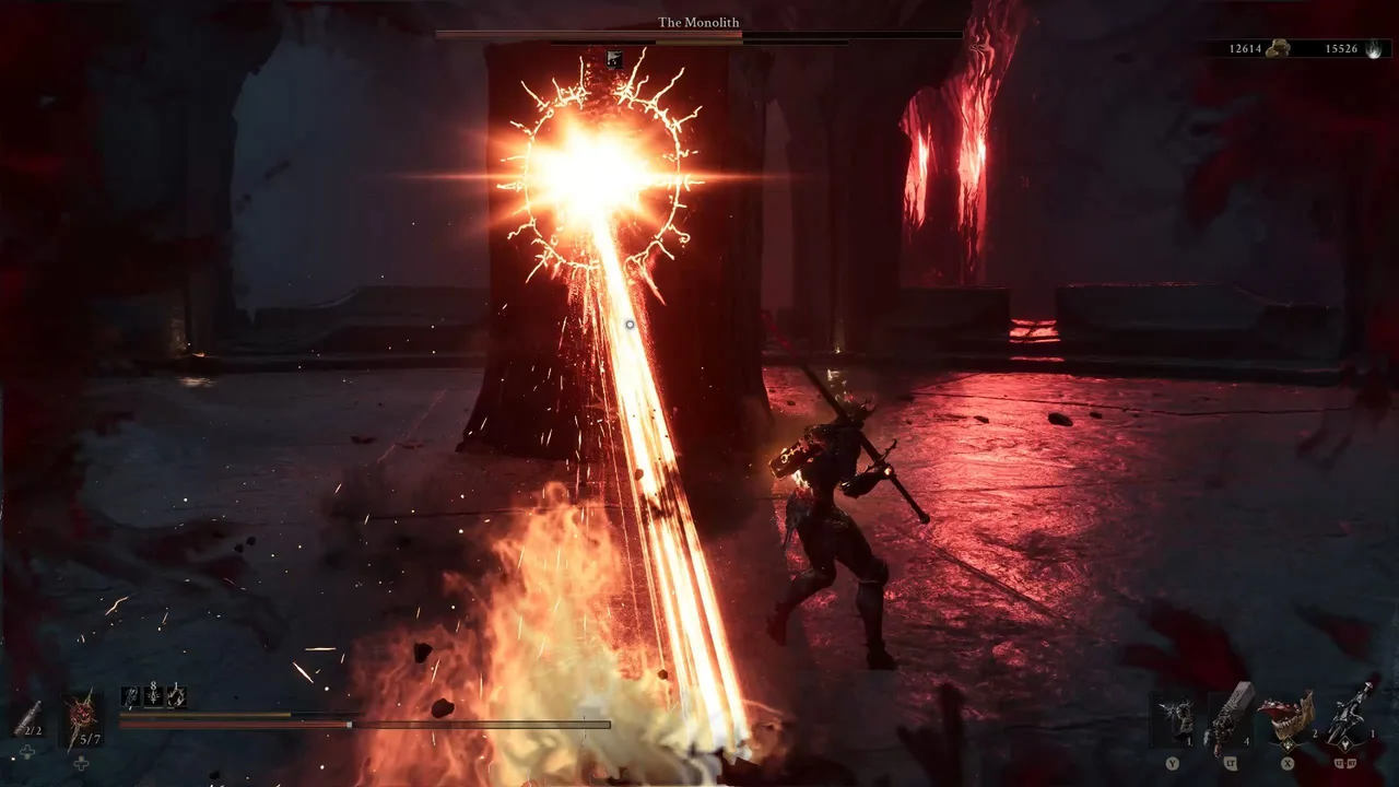 Image showing The Monolith's Homing Laser move