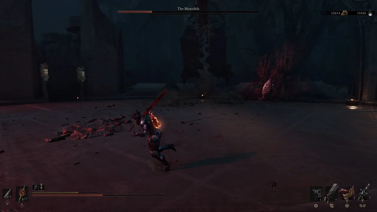 Image showing The monolith's leaping attack