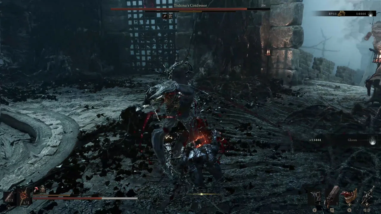 Image showing a Mortal Shell 2 player being attacked a spin attack