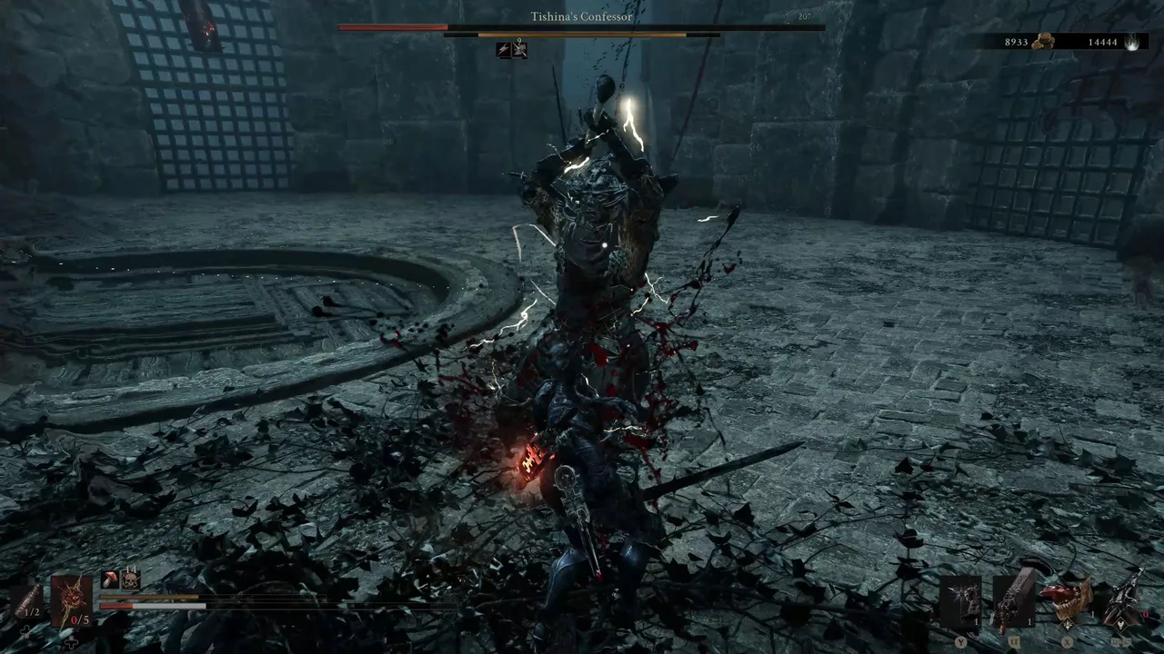 Image showing a Mortal Shell 2 player being attacked by the Wide Swings attack